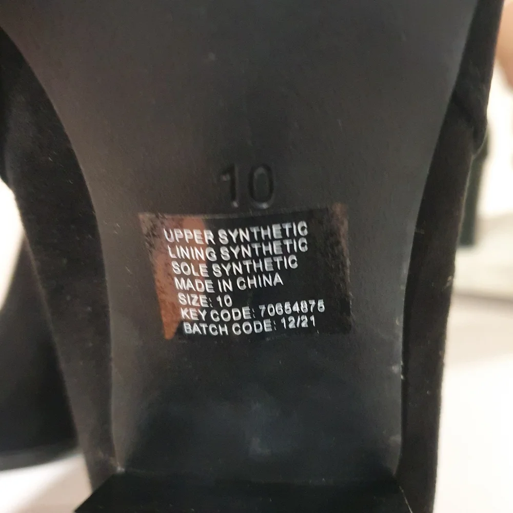 NWOT Anko Black Heeled Boots Size 10 - Picture 8 of 10